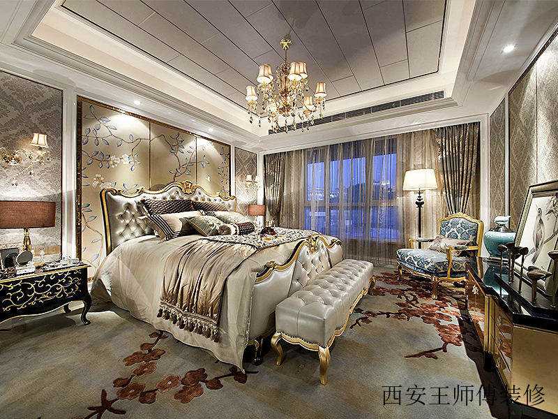 优雅豪华欧式风格别墅卧室装修效果欣赏图