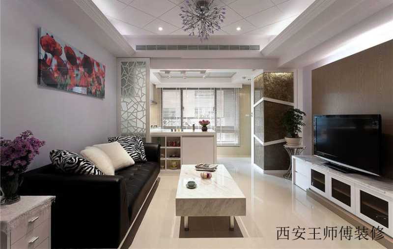 时尚简欧现代客厅 大理石茶几设计