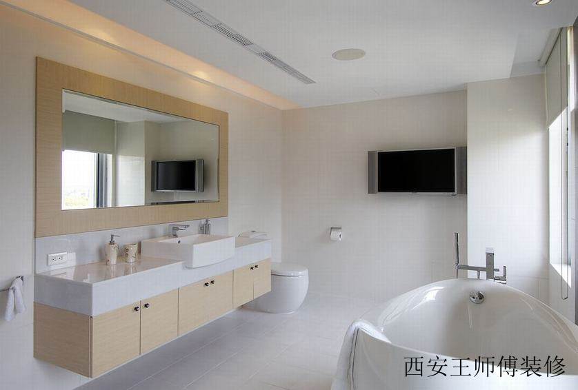 米白色现代家装卫生间美图