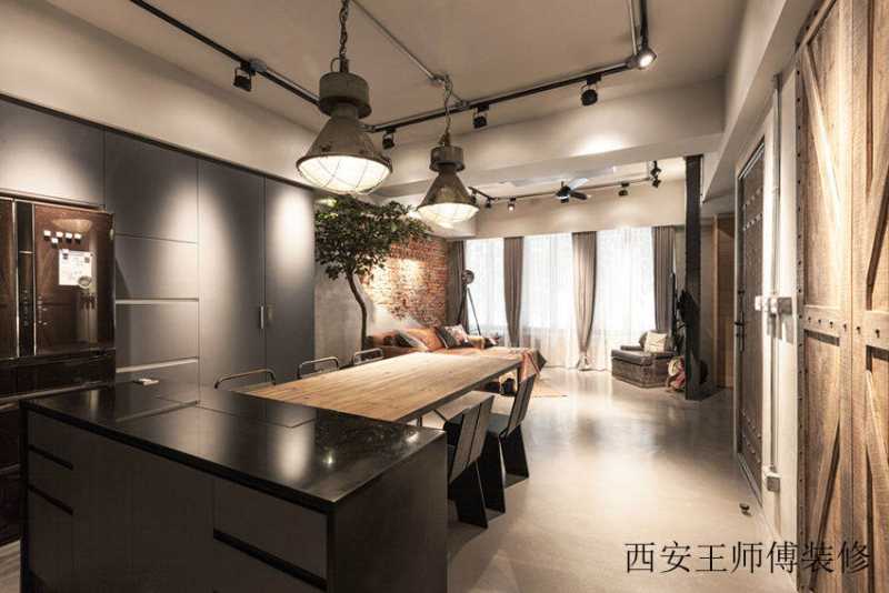 最新创意现代工业风家居格局装饰效果图