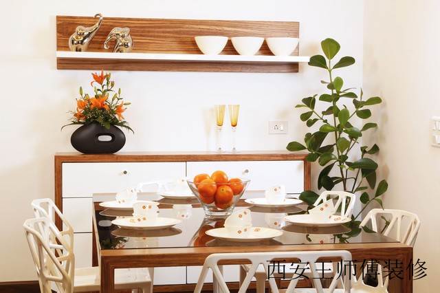 浪漫宜家风餐厅置物架效果图