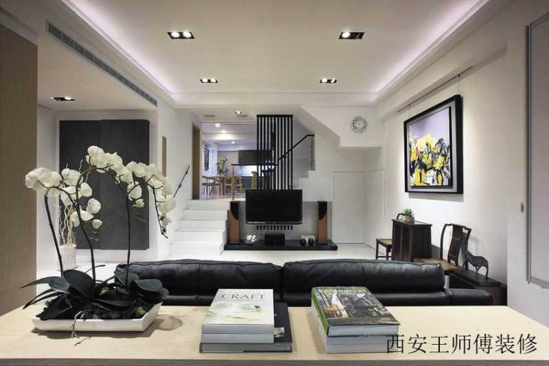 黑白时尚现代复式装潢案例图