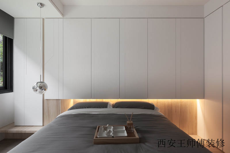 简约现代卧室多功能衣柜设计效果图