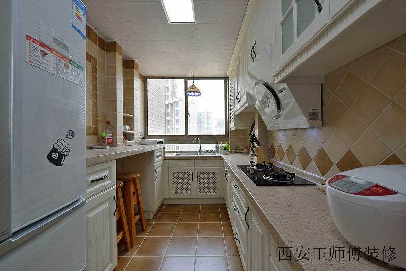 简约地中海风格厨房石英石台面装饰图