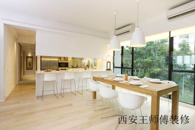 简约现代餐厅落地窗效果图