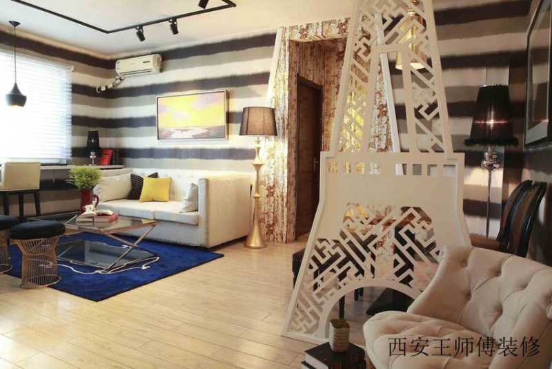 波普混搭风小户型室内隔断装饰图