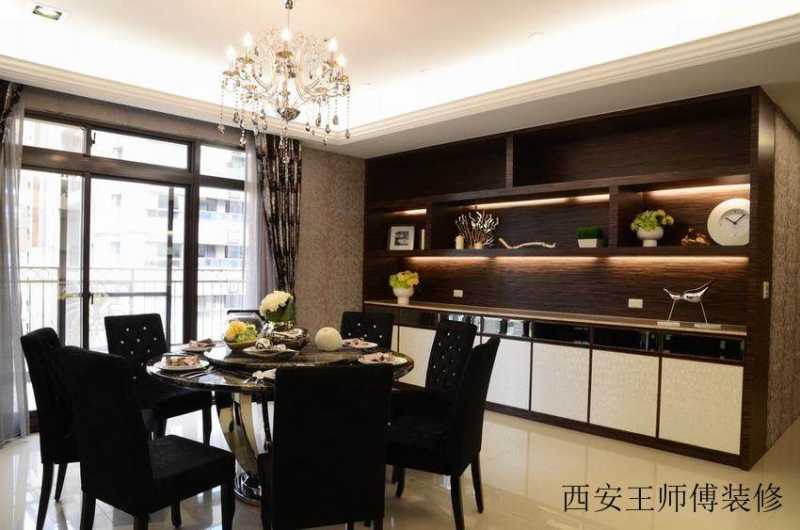 简欧家居餐厅餐边柜设计
