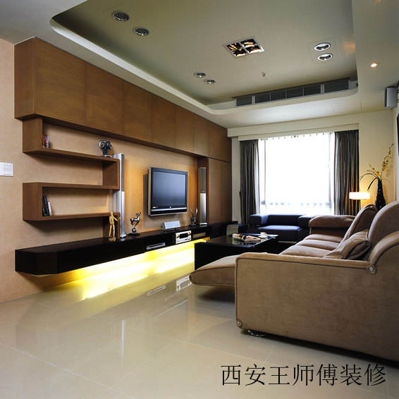 现代时尚客厅 电视背景墙效果图