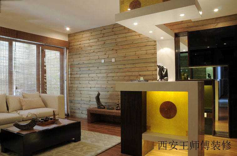现代中揉着古典中式风格客厅装修欣赏图