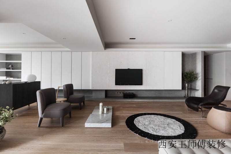简约现代客厅单色调装修图