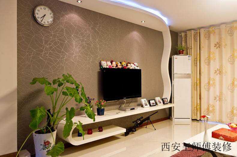 精美别致现代客厅室内电视背景墙设计装修图