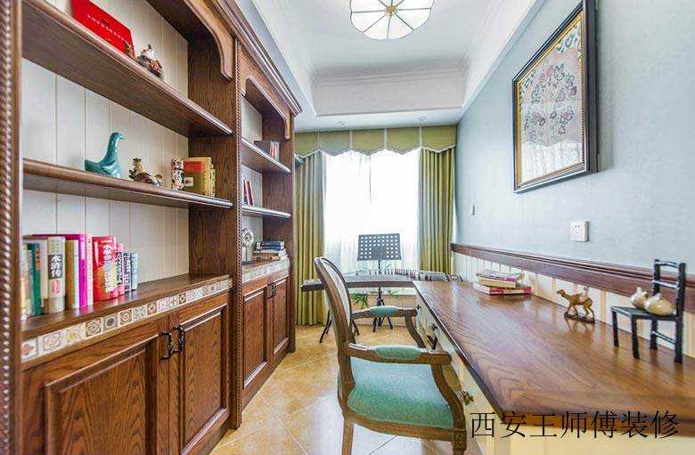 美式田园家居书房效果图