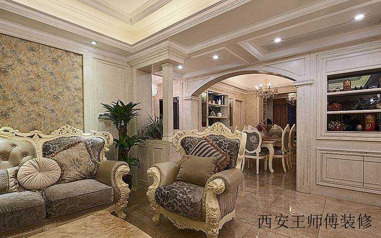 120平精美华丽欧式风格三居垭口隔断设计图