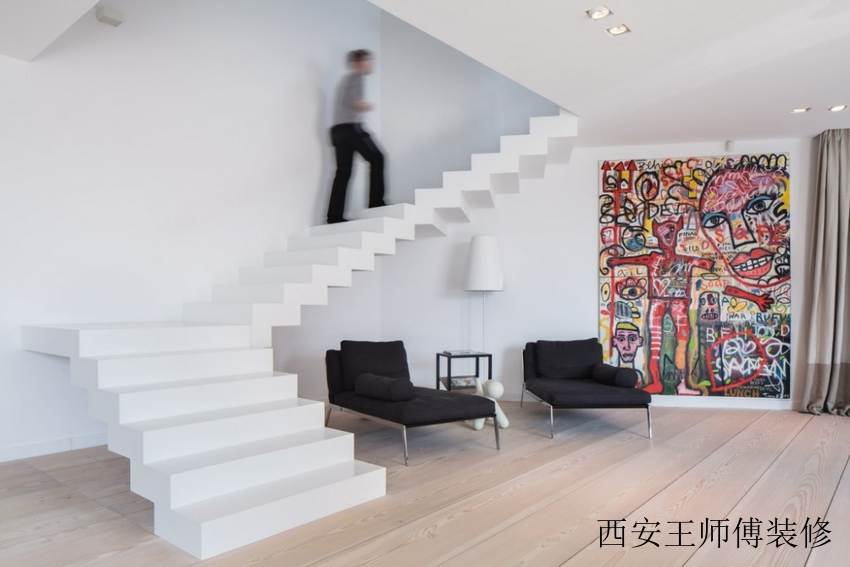 简约混搭家居楼梯效果图
