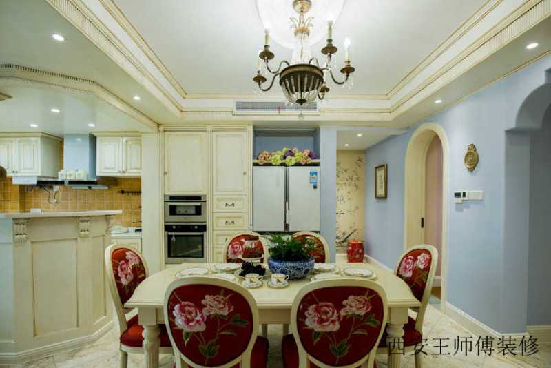 唯美中西混搭餐厅餐桌椅装饰效果图