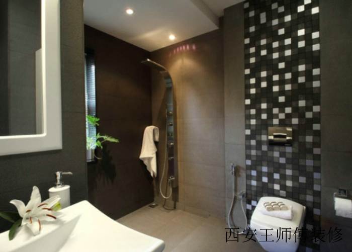时尚混搭卫生间局部效果图