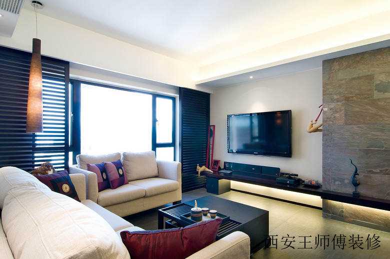 时尚中式简韵客厅窗户设计