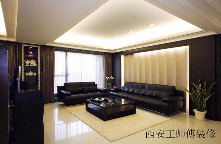 时尚现代设计家装客厅精装样板间欣赏图