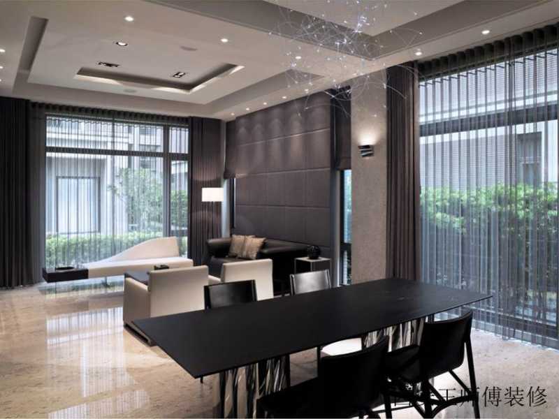深色沉稳现代公寓餐厅家装图
