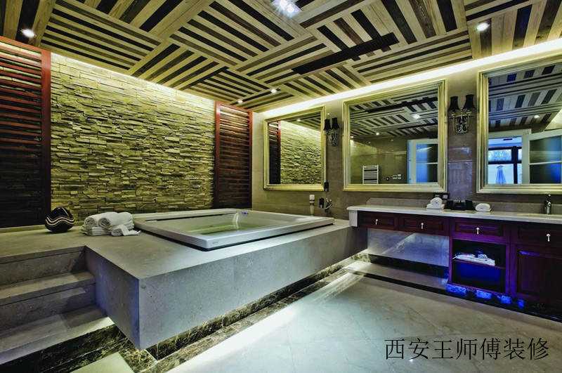 豪华摩登后现代卫生间吊顶效果图