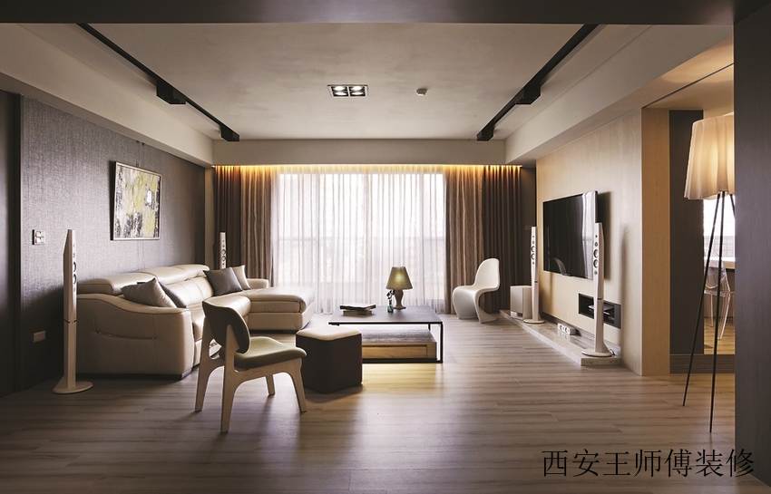 素雅现代风格三居客厅设计装修图