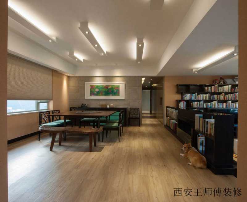 时尚现代公寓餐厅灯带设计