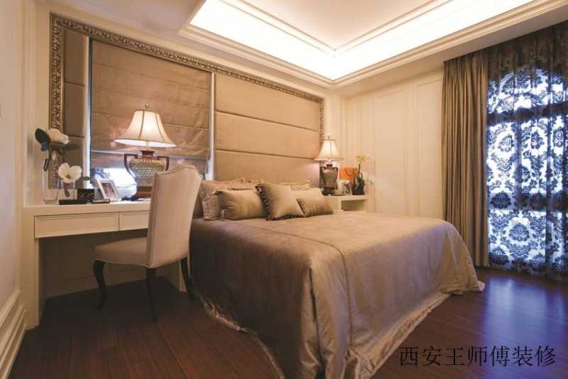 淡雅美式风格卧室装修案例图