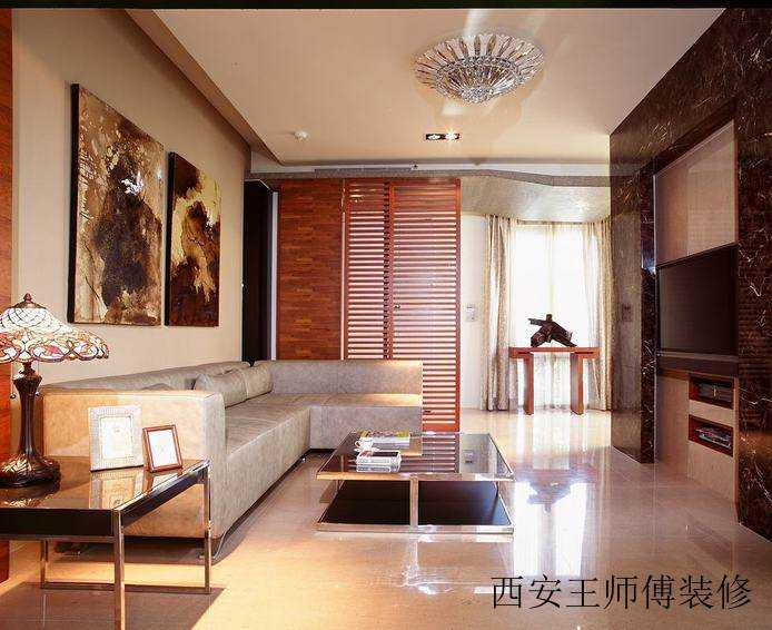 仿古现代风 家居客厅装修效果图