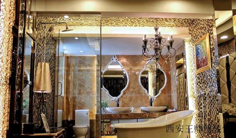 金碧辉煌摩登欧式风格卫生间设计装修效果图