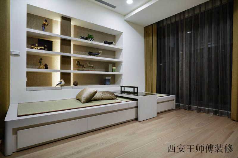 简约宜家书房榻榻米效果图