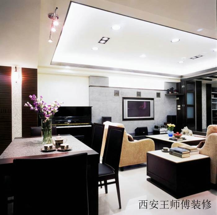 时尚北欧装修客厅吊顶效果图