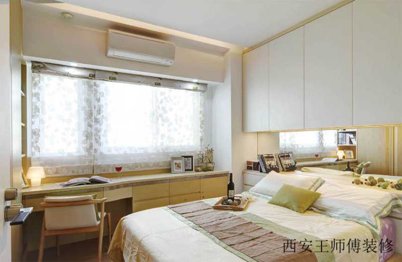 小清新简约北欧风格卧室床头收纳柜设计图 