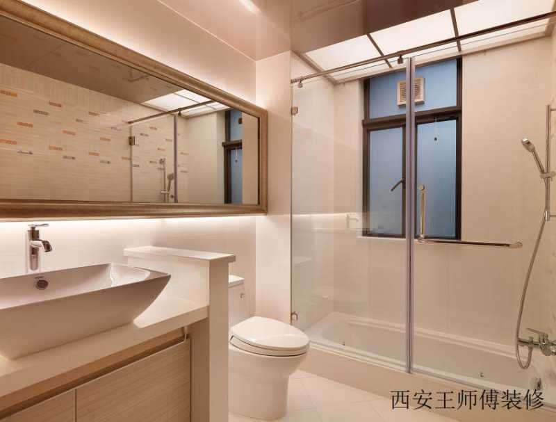 简约现代装修卫生间局部图