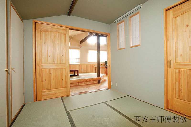 古典原木日式装修风格家居玄关设计图