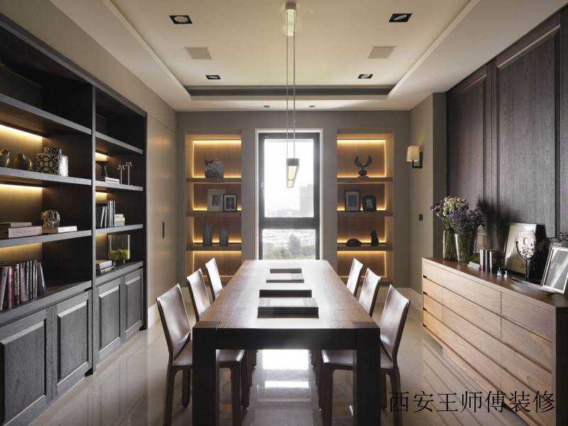 庄重古典现代简约二居书房装饰效果图