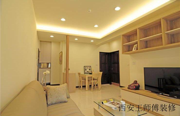 清新优雅现代二居室装潢图