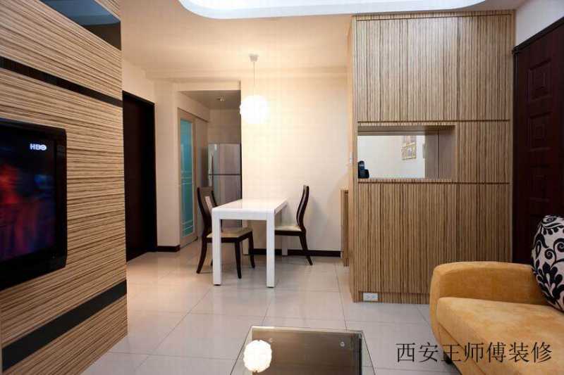 现代简约小户型收纳柜隔断效果图