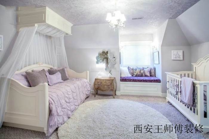 唯美简欧儿童房装修欣赏图