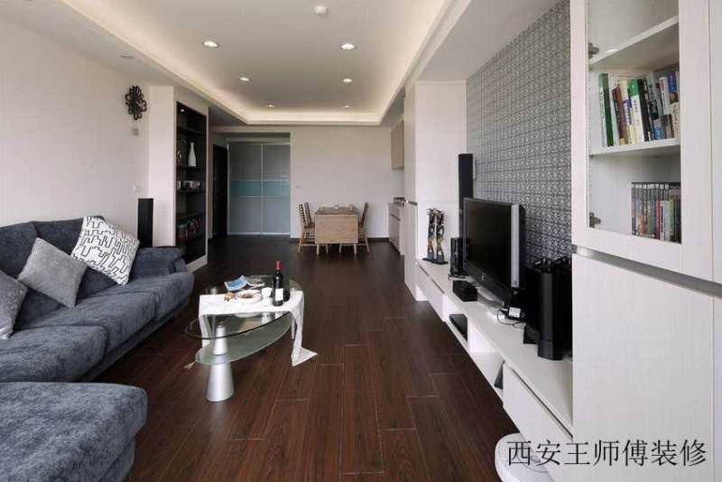 现代简约二居 客餐厅吊顶效果图