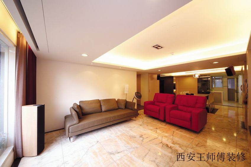 现代美式风格客厅吊顶效果图