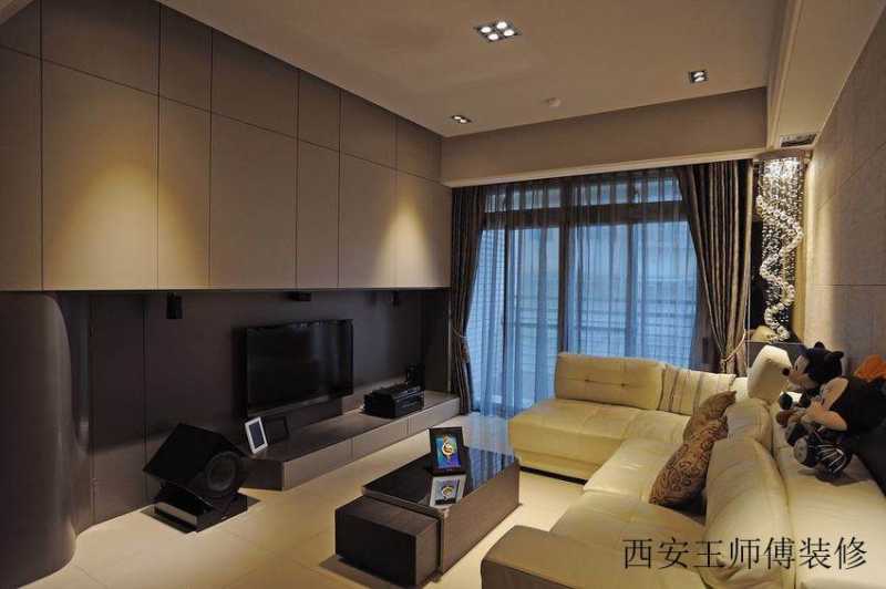 雅致现代二居客厅效果图