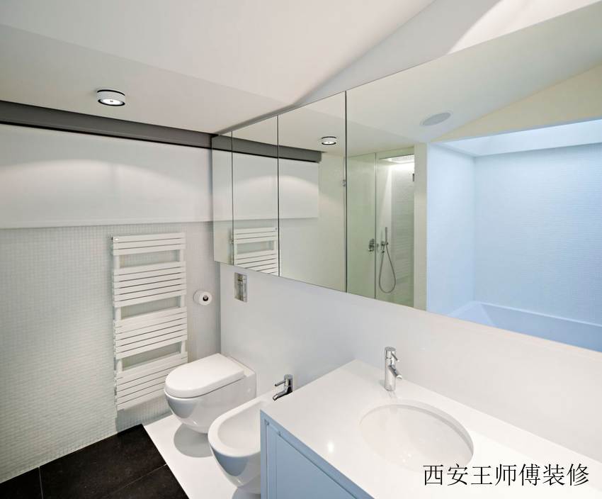 时尚简洁现代家装卫生间浴室镜设计装修图