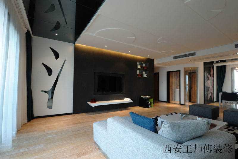 时尚摩登现代简中式客厅电视背景墙