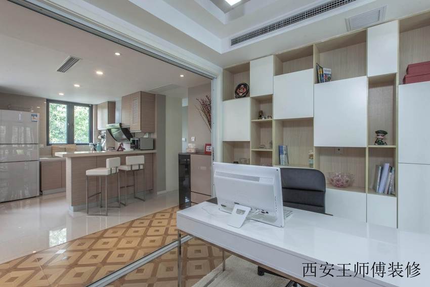 中式简约书房隔断装修设计图