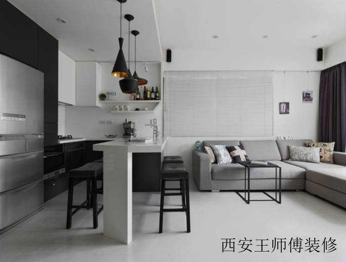 黑白灰现代简约二居家装图