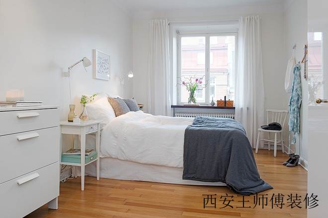 纯净明亮北欧风格卧室装饰欣赏图