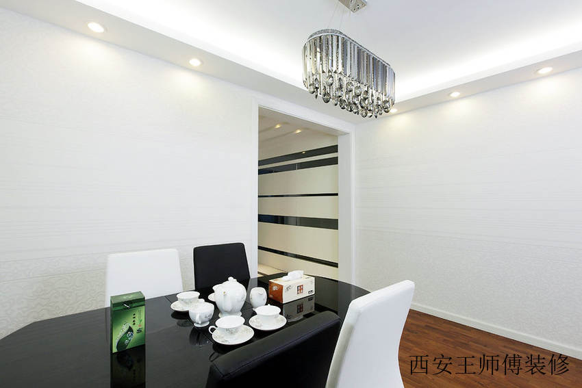 黑白现代装修 家居垭口隔断设计