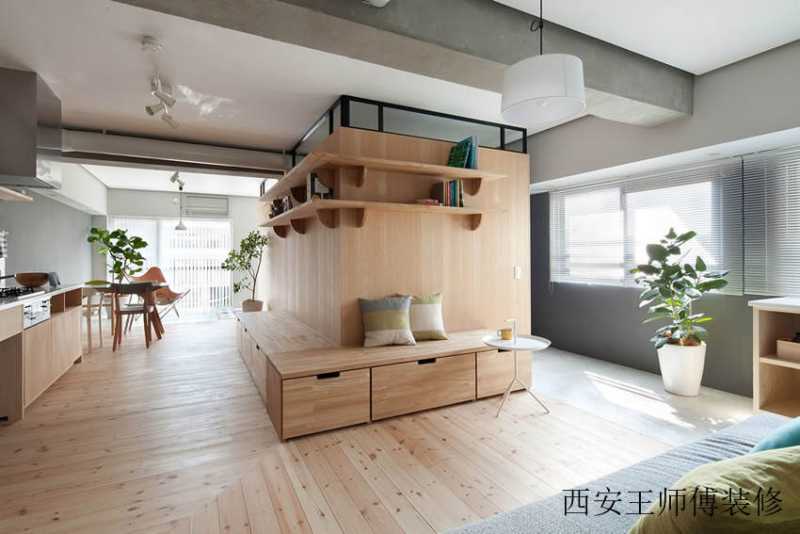 原木日式风公寓室内装潢案例