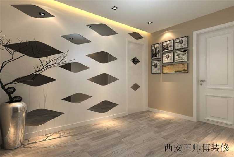 时尚现代优雅风格家居玄关背景墙设计装修图