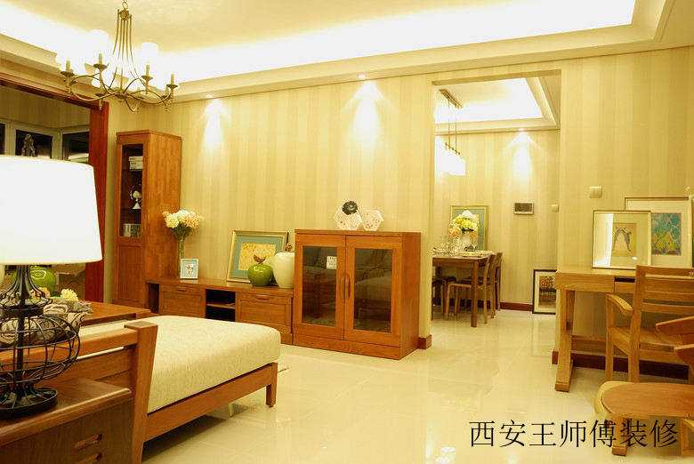 简约现代中式风格家居室内实木家具装饰效果图